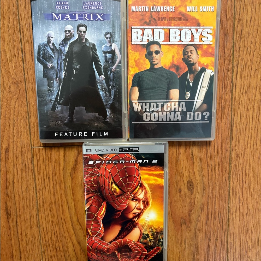 Matrix, Bad Boys, Spider-Man 2 UMD PSP Set